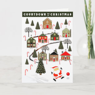 Cartes Pour Fêtes Annuelles Compte à rebours créatif de Noël