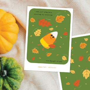 Cartes Pour Fêtes Annuelles Compter Mes Bénédictions Bonbons Corn Verts Mign