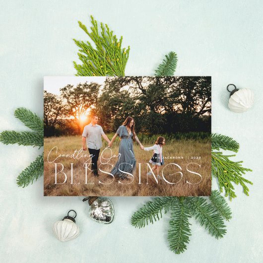 Cartes Pour Fêtes Annuelles Compter nos bénédictions