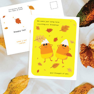 Cartes Pour Fêtes Annuelles Compter ses bénédictions Bonbons de maïs jaune d