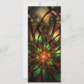 Cartes Pour Fêtes Annuelles Conception Abstraite des fleurs fractales. (Devant)