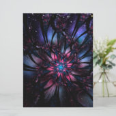 Cartes Pour Fêtes Annuelles Conception Abstraite des fleurs fractales. (Debout devant)