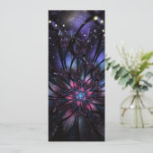 Cartes Pour Fêtes Annuelles Conception Abstraite des fleurs fractales. (Debout devant)