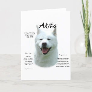 Cartes Pour Fêtes Annuelles Conception (blanche) d'histoire d'Akita