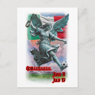 Cartes Pour Fêtes Annuelles Conception colorée de l'Ange de l'Indépendance sur