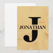 Cartes Pour Fêtes Annuelles Conception d'appréciation de nom initial de papa e (Devant / Derrière)