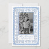 Cartes Pour Fêtes Annuelles Conception d'aquarelle Flocons de neige bleus de N (Devant)