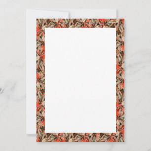 Cartes Pour Fêtes Annuelles Conception de bordures de motifs plante tropicaux