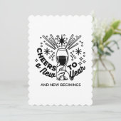 Cartes Pour Fêtes Annuelles Conception de célébration de Nouvel An (Debout devant)