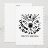 Cartes Pour Fêtes Annuelles Conception de célébration de Nouvel An (Devant / Derrière)