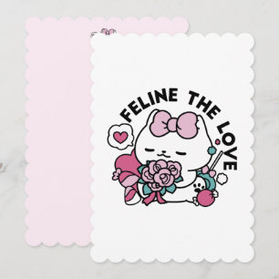 Cartes Pour Fêtes Annuelles Conception de chat de la Saint-Valentin mignonne –