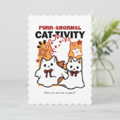 Cartes Pour Fêtes Annuelles Conception de chat d'Halloween mignonne d'activité (Debout devant)