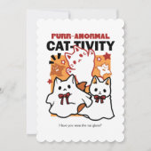 Cartes Pour Fêtes Annuelles Conception de chat Halloween mignonne activité fél (Devant)