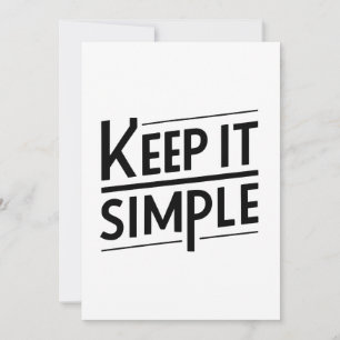 Cartes Pour Fêtes Annuelles Conception de citation minimale Gardez les choses