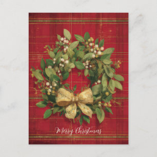 Cartes Pour Fêtes Annuelles Conception de couronne de Noël élégante et festive