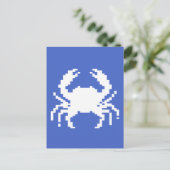 Cartes Pour Fêtes Annuelles conception de crabe pixel (Debout devant)