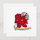 Cartes Pour Fêtes Annuelles Conception de dés barbares (Devant / Derrière)