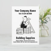 Cartes Pour Fêtes Annuelles Conception de dessin de fournitures de constructio (Debout devant)