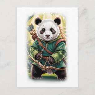 Cartes Pour Fêtes Annuelles Conception de film de Panda drôle sur fond blanc