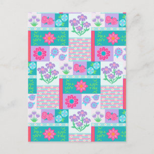Cartes Pour Fêtes Annuelles Conception de fleurs vibrantes en fleurs