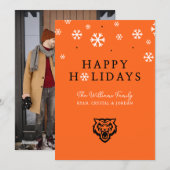 Cartes Pour Fêtes Annuelles Conception de l'esprit des Bengals de l'Université (Devant / Derrière)