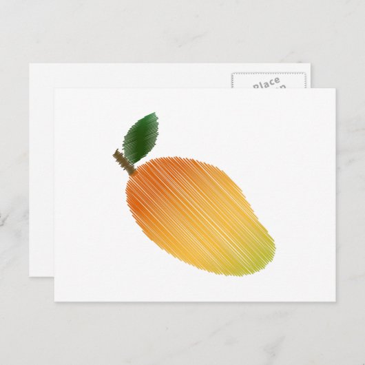Cartes Pour Fêtes Annuelles Conception de mangue par points (Devant / Derrière)