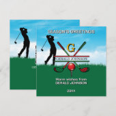 Cartes Pour Fêtes Annuelles Conception de monogramme de Noël personnalisé pour (Devant / Derrière)