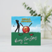 Cartes Pour Fêtes Annuelles Conception de monogramme de Noël personnalisée pou (Debout devant)