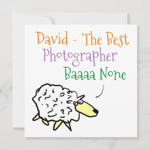 Cartes Pour Fêtes Annuelles Conception de mouton pour un photographe
