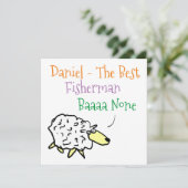 Cartes Pour Fêtes Annuelles Conception de moutons pour un pêcheur (Debout devant)