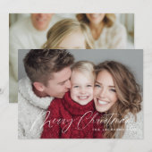 Cartes Pour Fêtes Annuelles Conception de Noël chic et scriptée (Devant / Derrière)
