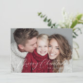 Cartes Pour Fêtes Annuelles Conception de Noël chic et scriptée (Debout devant)