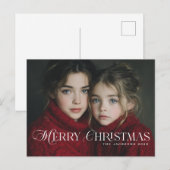 Cartes Pour Fêtes Annuelles Conception de Noël chic et scripturé (Devant / Derrière)