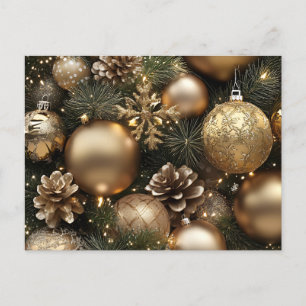 Cartes Pour Fêtes Annuelles Conception de Noël Or & Glamour