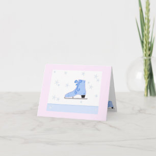 Cartes Pour Fêtes Annuelles Conception de patin de glace
