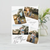 Cartes Pour Fêtes Annuelles Conception de photo 4 moderne Bonne Année (Debout devant)