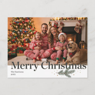 Cartes Pour Fêtes Annuelles Conception de photo minimaliste avec texte Joyeux 