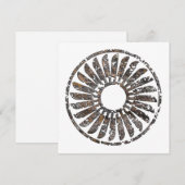 Cartes Pour Fêtes Annuelles Conception de poterie Mimbres (Devant / Derrière)