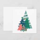 Cartes Pour Fêtes Annuelles Conception de sapins de Noël (Devant / Derrière)