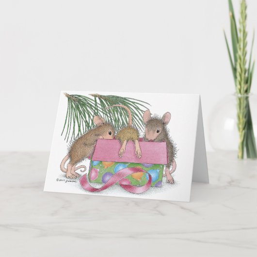 Cartes Pour Fêtes Annuelles Conception de souris maison® (Devant)