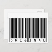 Cartes Pour Fêtes Annuelles Conception de texte Code-barres ORIGINAL (Devant / Derrière)