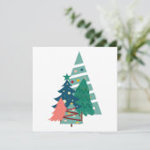 Cartes Pour Fêtes Annuelles Conception de verts de Noël (Debout devant)