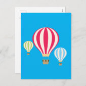 Cartes Pour Fêtes Annuelles Conception des ballons à air chaud (Devant / Derrière)