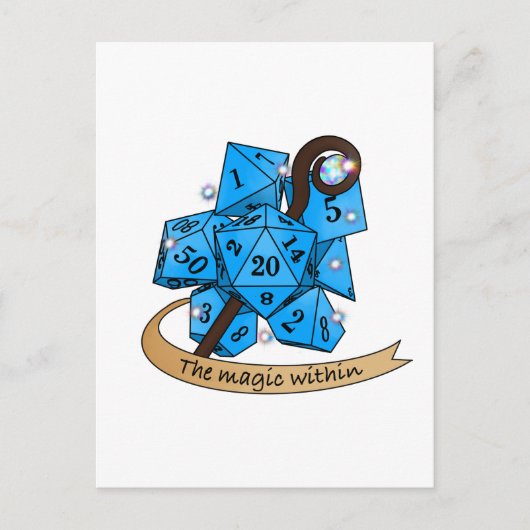 Cartes Pour Fêtes Annuelles Conception des dés de sorcier (Devant)