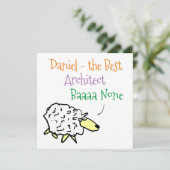 Cartes Pour Fêtes Annuelles Conception des moutons pour un architecte (Debout devant)