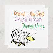 Cartes Pour Fêtes Annuelles Conception des moutons pour un conducteur d'entraî (Devant / Derrière)