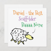 Cartes Pour Fêtes Annuelles Conception des moutons pour un scaffer (Devant / Derrière)