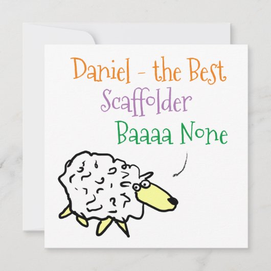 Cartes Pour Fêtes Annuelles Conception des moutons pour un scaffer (Devant)