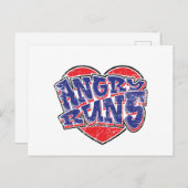 Cartes Pour Fêtes Annuelles Conception des ventilateurs Angry Runs v2 (Devant / Derrière)