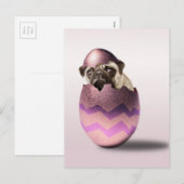 Cartes Pour Fêtes Annuelles Conception d'oeufs de Pâques Carlin (Devant / Derrière)